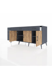 Kronos Konsol 2 Raflı 6 Çekmeceli 3 Kapaklı 176x59x83 - S610M032V11C