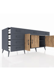 Kronos Konsol 2 Raflı 6 Çekmeceli 3 Kapaklı 176x59x83 - S610M032V11C