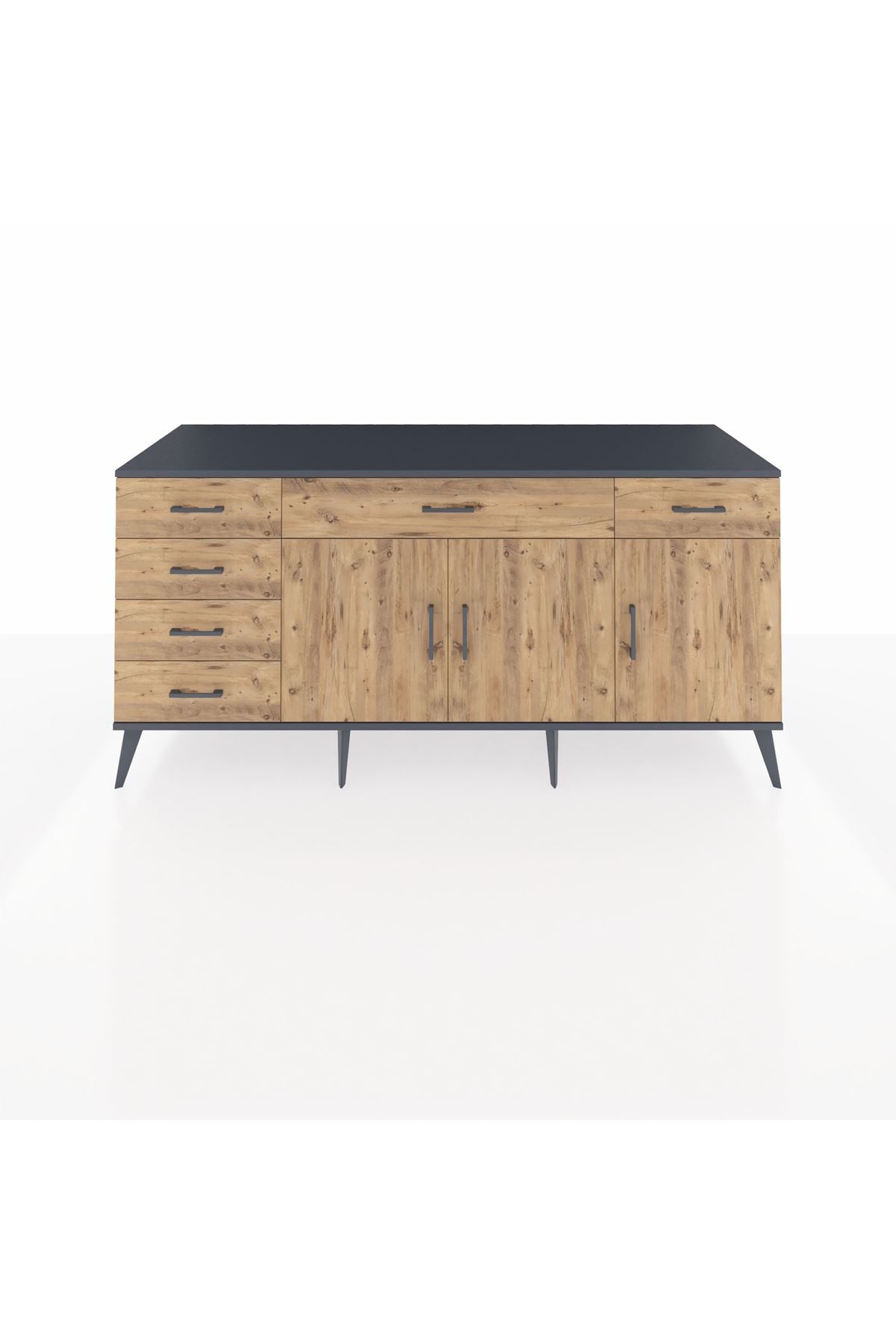 Kronos Konsol 2 Raflı 6 Çekmeceli 3 Kapaklı 176x59x83 - S610M032V12C