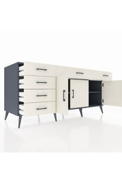 Kronos Konsol 2 Raflı 6 Çekmeceli 3 Kapaklı 176x59x83 - S610M032V13C