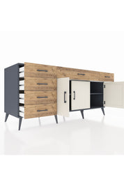 Kronos Konsol 2 Raflı 6 Çekmeceli 3 Kapaklı 176x59x83 - S610M032V15C