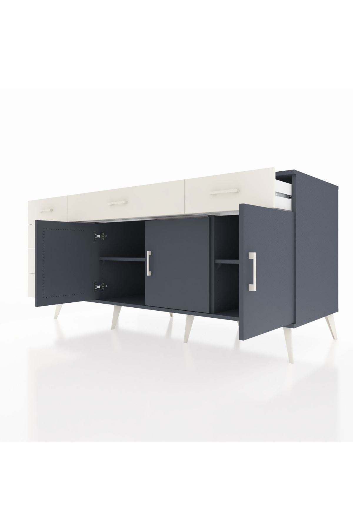 Kronos Konsol 2 Raflı 6 Çekmeceli 3 Kapaklı 176x59x83 - S610M032V16C