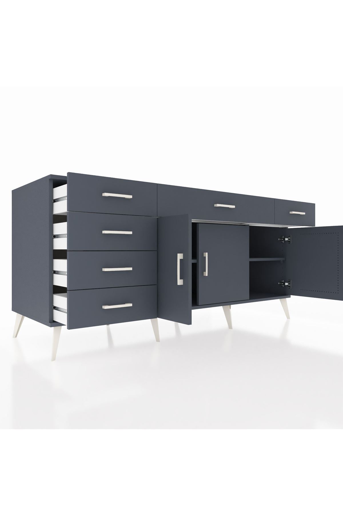 Kronos Konsol 2 Raflı 6 Çekmeceli 3 Kapaklı 176x59x83 - S610M032V17C