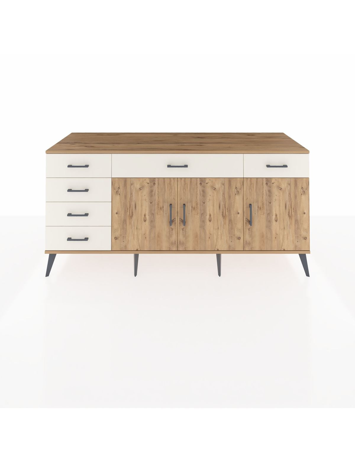 Kronos Konsol 2 Raflı 6 Çekmeceli 3 Kapaklı 176x59x83 - S610M032V19C