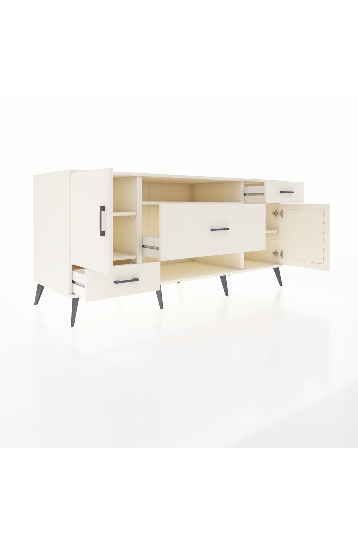 Kronos Konsol 4 Raflı 3 Çekmeceli 2 Kapaklı 176x59x83 - S610M022V04C