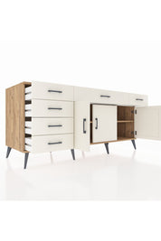 Kronos Konsol 2 Raflı 6 Çekmeceli 3 Kapaklı 176x59x83 - S610M032V22C