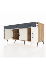 Kronos Konsol 2 Raflı 6 Çekmeceli 3 Kapaklı 176x59x83 - S610M032V23C