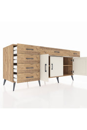 Kronos Konsol 2 Raflı 6 Çekmeceli 3 Kapaklı 176x59x83 - S610M032V24C