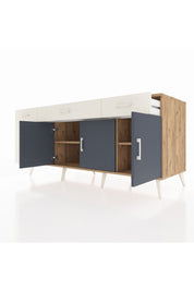 Kronos Konsol 2 Raflı 6 Çekmeceli 3 Kapaklı 176x59x83 - S610M032V25C