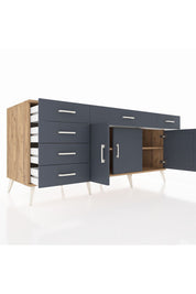 Kronos Konsol 2 Raflı 6 Çekmeceli 3 Kapaklı 176x59x83 - S610M032V26C