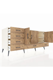 Kronos Konsol 4 Raflı 6 Çekmeceli 3 Kapaklı 176x59x83 - S610M033V03C