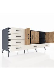 Kronos Konsol 4 Raflı 6 Çekmeceli 3 Kapaklı 176x59x83 - S610M033V10C