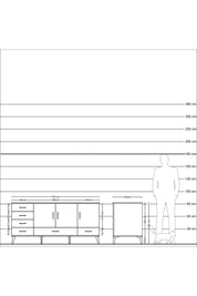 Kronos Konsol 4 Raflı 6 Çekmeceli 3 Kapaklı 176x59x83 - S610M033V13C