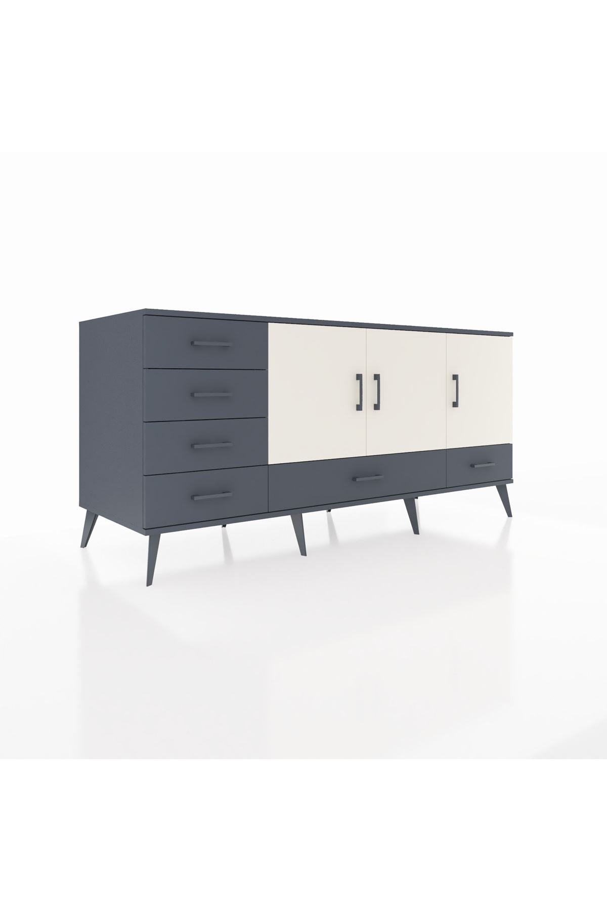 Kronos Konsol 4 Raflı 6 Çekmeceli 3 Kapaklı 176x59x83 - S610M033V14C