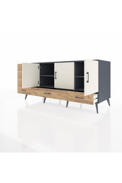 Kronos Konsol 4 Raflı 6 Çekmeceli 3 Kapaklı 176x59x83 - S610M033V15C