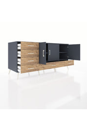 Kronos Konsol 4 Raflı 6 Çekmeceli 3 Kapaklı 176x59x83 - S610M033V18C