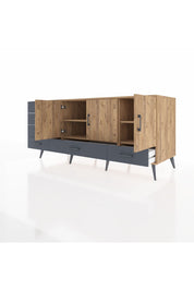 Kronos Konsol 4 Raflı 6 Çekmeceli 3 Kapaklı 176x59x83 - S610M033V20C