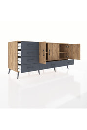 Kronos Konsol 4 Raflı 6 Çekmeceli 3 Kapaklı 176x59x83 - S610M033V20C