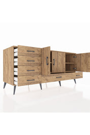 Kronos Konsol 4 Raflı 6 Çekmeceli 3 Kapaklı 176x59x83 - S610M033V21C