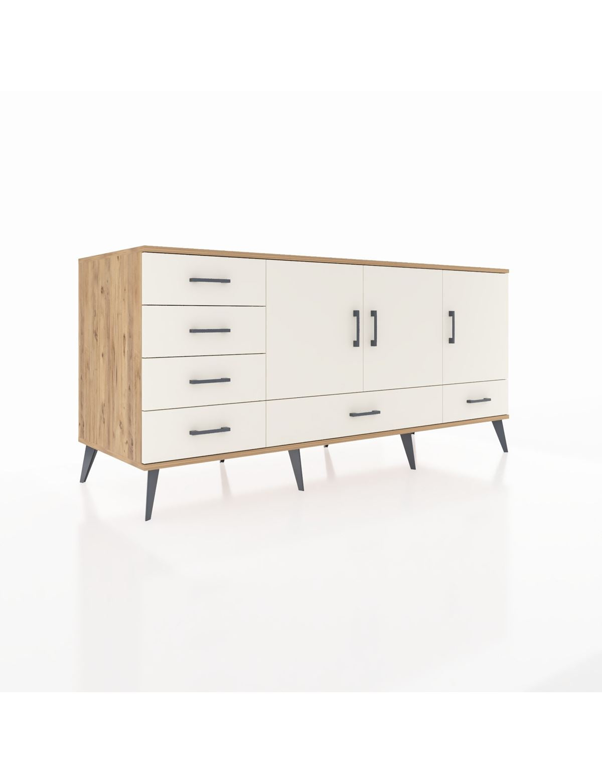 Kronos Konsol 4 Raflı 6 Çekmeceli 3 Kapaklı 176x59x83 - S610M033V22C