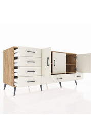 Kronos Konsol 4 Raflı 6 Çekmeceli 3 Kapaklı 176x59x83 - S610M033V22C