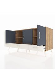 Kronos Konsol 4 Raflı 6 Çekmeceli 3 Kapaklı 176x59x83 - S610M033V25C