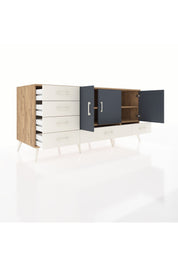 Kronos Konsol 4 Raflı 6 Çekmeceli 3 Kapaklı 176x59x83 - S610M033V25C