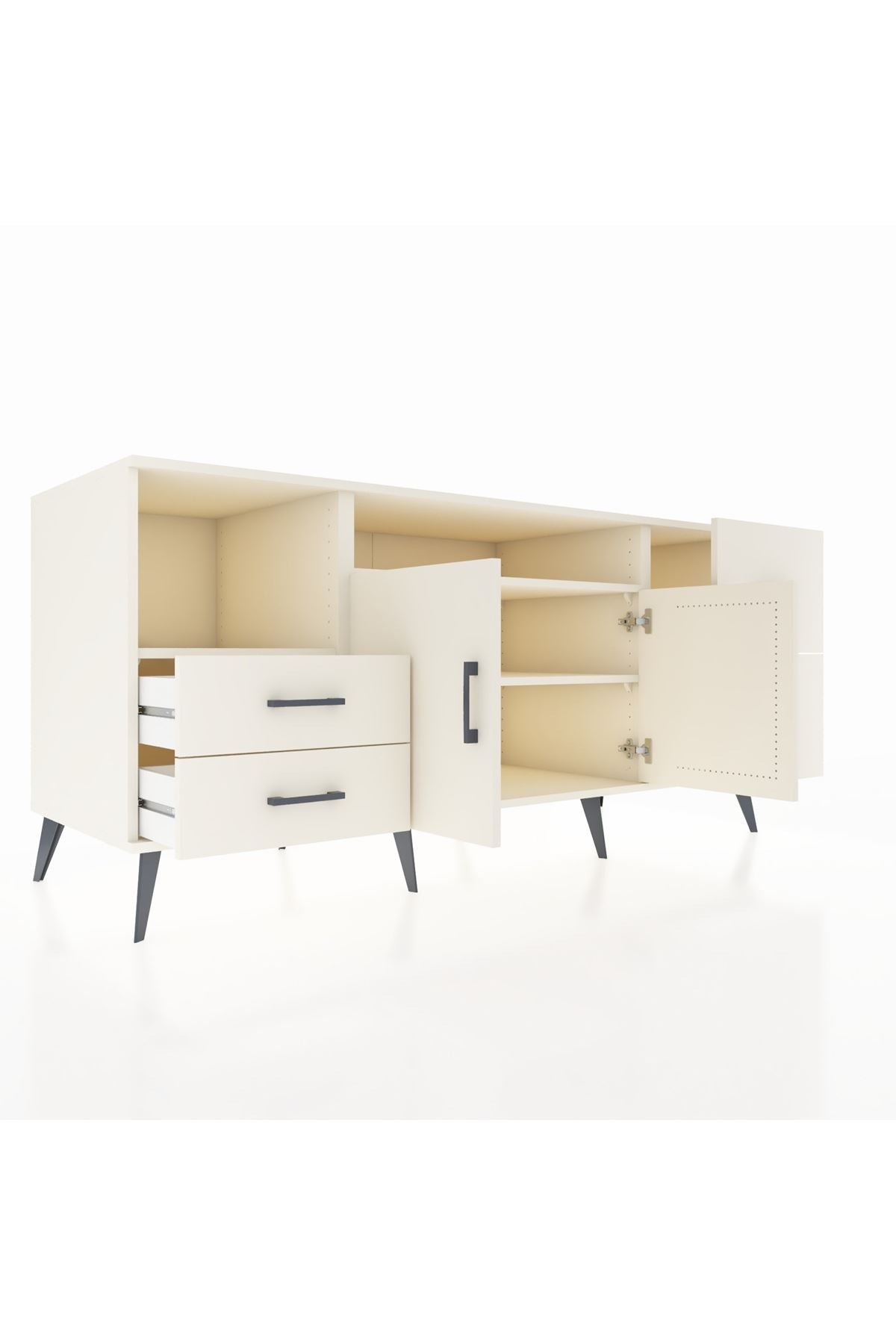 Kronos Konsol 3 Raflı 4 Çekmeceli 2 Kapaklı 176x59x83 - S610M034V04C