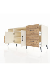 Kronos Konsol 3 Raflı 4 Çekmeceli 2 Kapaklı 176x59x83 - S610M034V06C