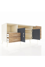 Kronos Konsol 3 Raflı 4 Çekmeceli 2 Kapaklı 176x59x83 - S610M034V09C