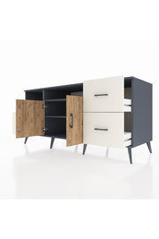 Kronos Konsol 3 Raflı 4 Çekmeceli 2 Kapaklı 176x59x83 - S610M034V10C