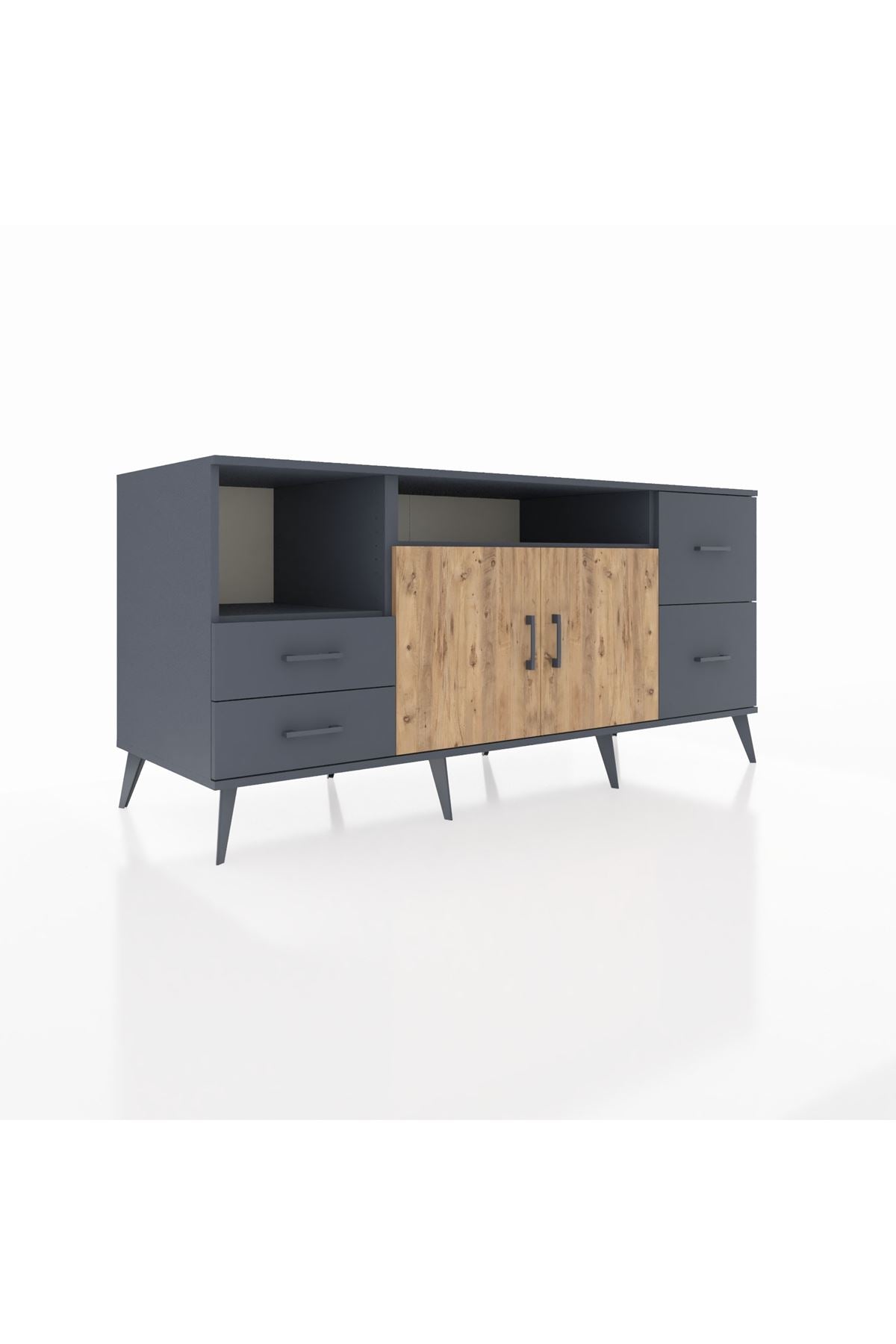 Kronos Konsol 3 Raflı 4 Çekmeceli 2 Kapaklı 176x59x83 - S610M034V11C