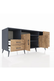 Kronos Konsol 3 Raflı 4 Çekmeceli 2 Kapaklı 176x59x83 - S610M034V12C