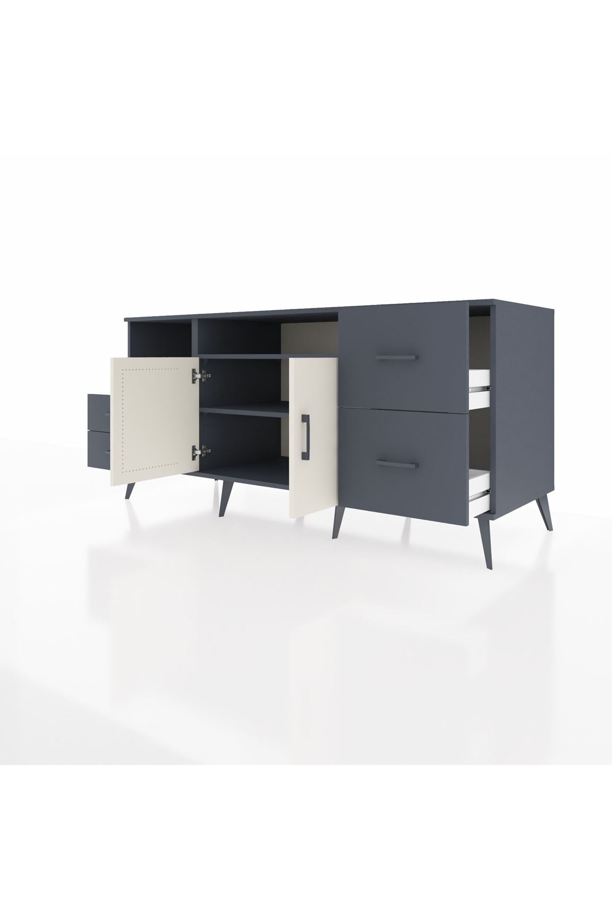 Kronos Konsol 3 Raflı 4 Çekmeceli 2 Kapaklı 176x59x83 - S610M034V14C