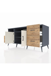 Kronos Konsol 3 Raflı 4 Çekmeceli 2 Kapaklı 176x59x83 - S610M034V15C