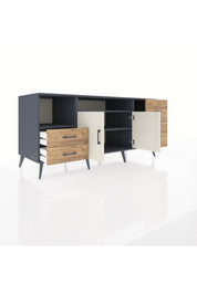 Kronos Konsol 3 Raflı 4 Çekmeceli 2 Kapaklı 176x59x83 - S610M034V15C