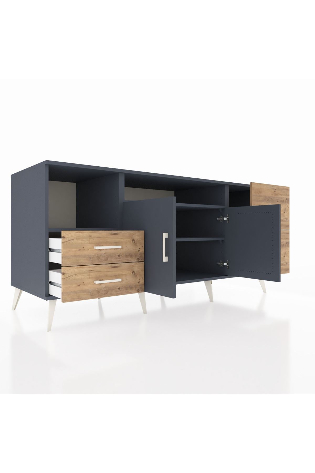 Kronos Konsol 3 Raflı 4 Çekmeceli 2 Kapaklı 176x59x83 - S610M034V18C