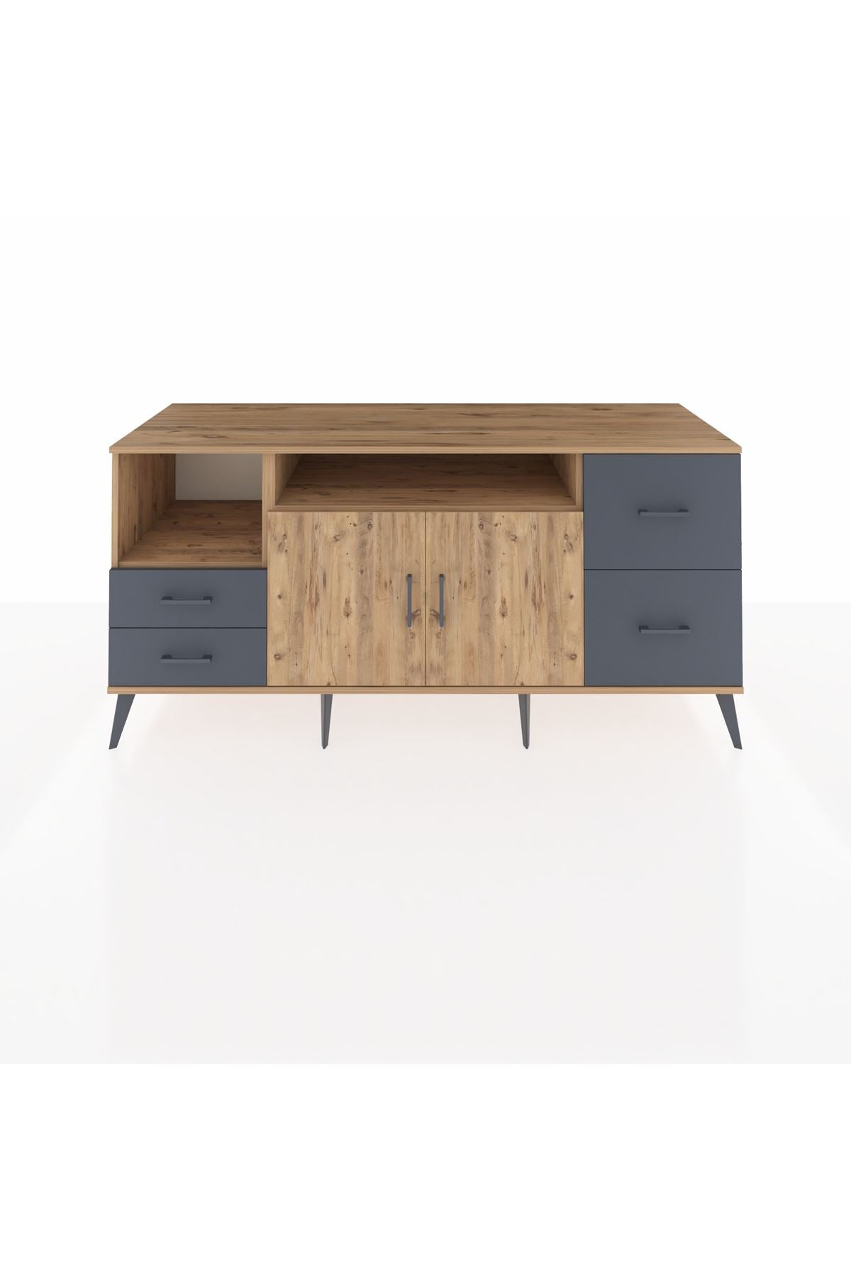 Kronos Konsol 3 Raflı 4 Çekmeceli 2 Kapaklı 176x59x83 - S610M034V20C