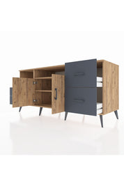 Kronos Konsol 3 Raflı 4 Çekmeceli 2 Kapaklı 176x59x83 - S610M034V20C