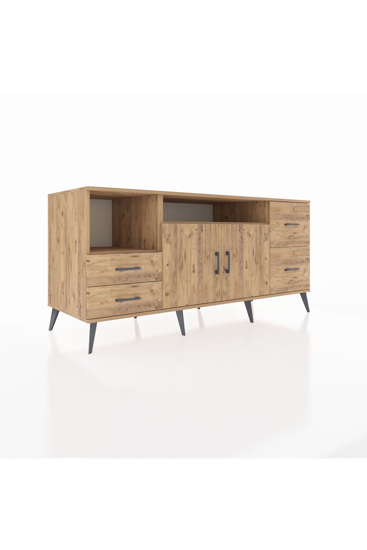 Kronos Konsol 3 Raflı 4 Çekmeceli 2 Kapaklı 176x59x83 - S610M034V21C