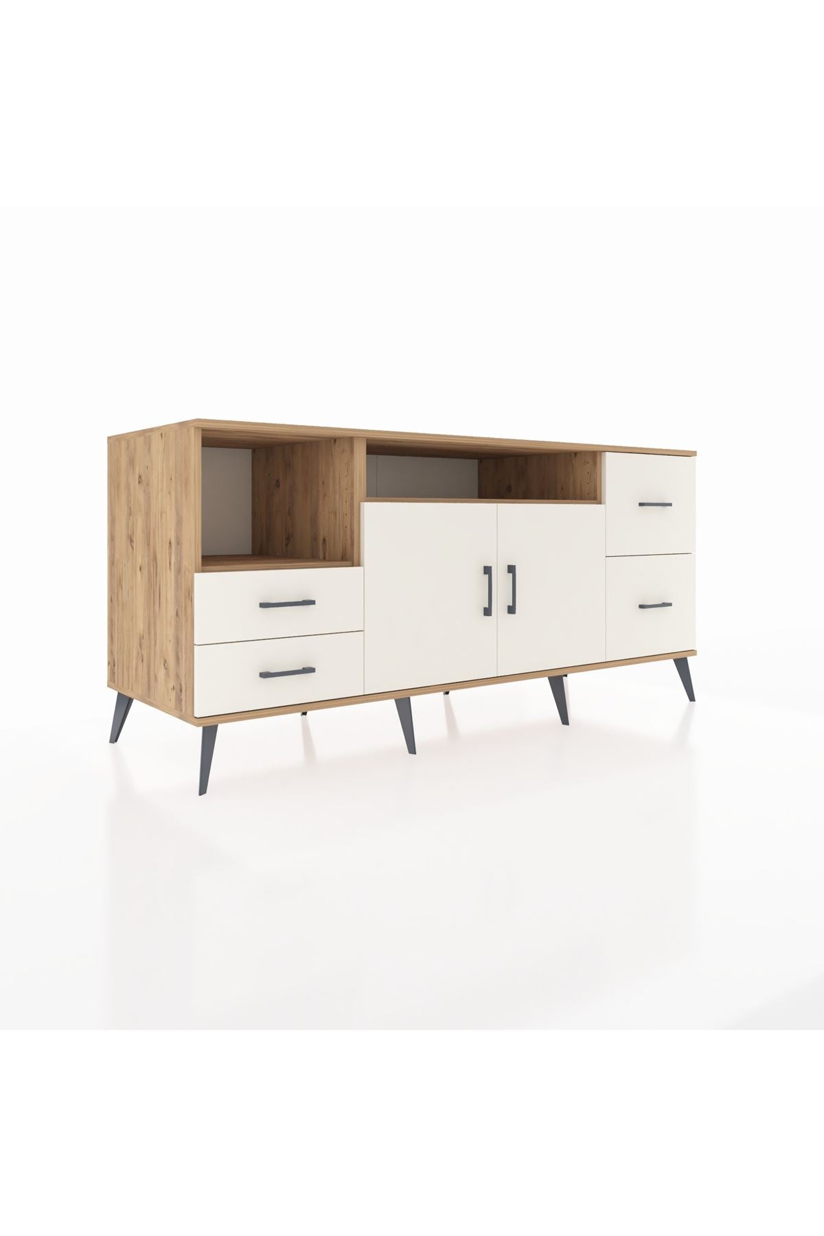 Kronos Konsol 3 Raflı 4 Çekmeceli 2 Kapaklı 176x59x83 - S610M034V22C