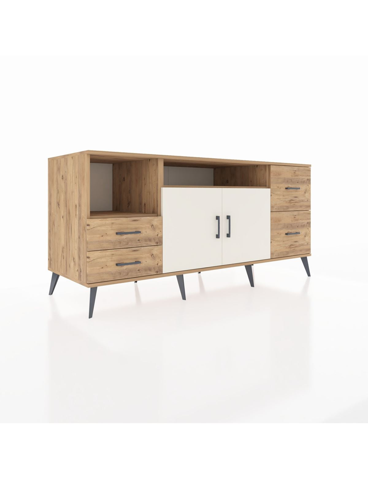 Kronos Konsol 3 Raflı 4 Çekmeceli 2 Kapaklı 176x59x83 - S610M034V24C