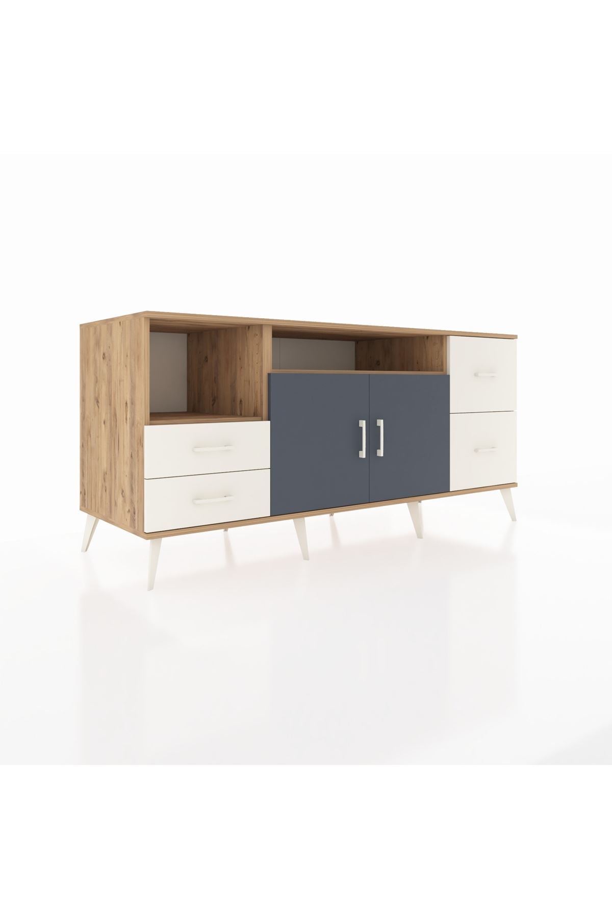 Kronos Konsol 3 Raflı 4 Çekmeceli 2 Kapaklı 176x59x83 - S610M034V25C