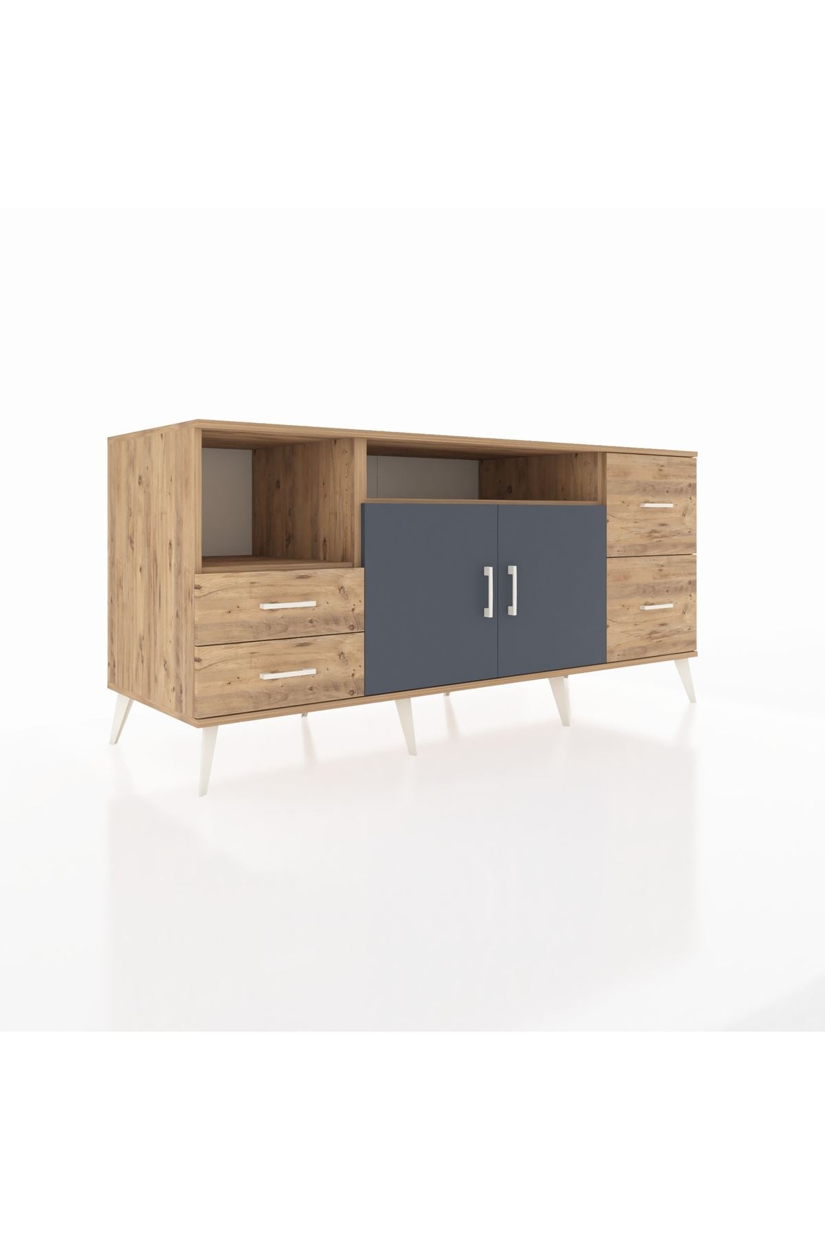 Kronos Konsol 3 Raflı 4 Çekmeceli 2 Kapaklı 176x59x83 - S610M034V27C