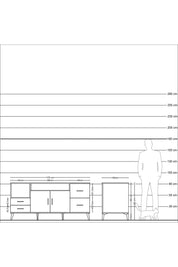 Kronos Konsol 3 Raflı 4 Çekmeceli 2 Kapaklı 176x59x83 - S610M034V27C