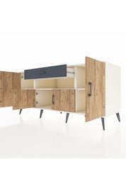 Kronos Konsol 3 Raflı Tek Çekmeceli 4 Kapaklı 176x59x83 - S610M035V02C