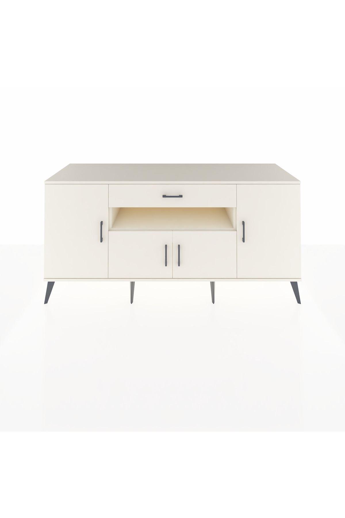 Kronos Konsol 3 Raflı Tek Çekmeceli 4 Kapaklı 176x59x83 - S610M035V04C