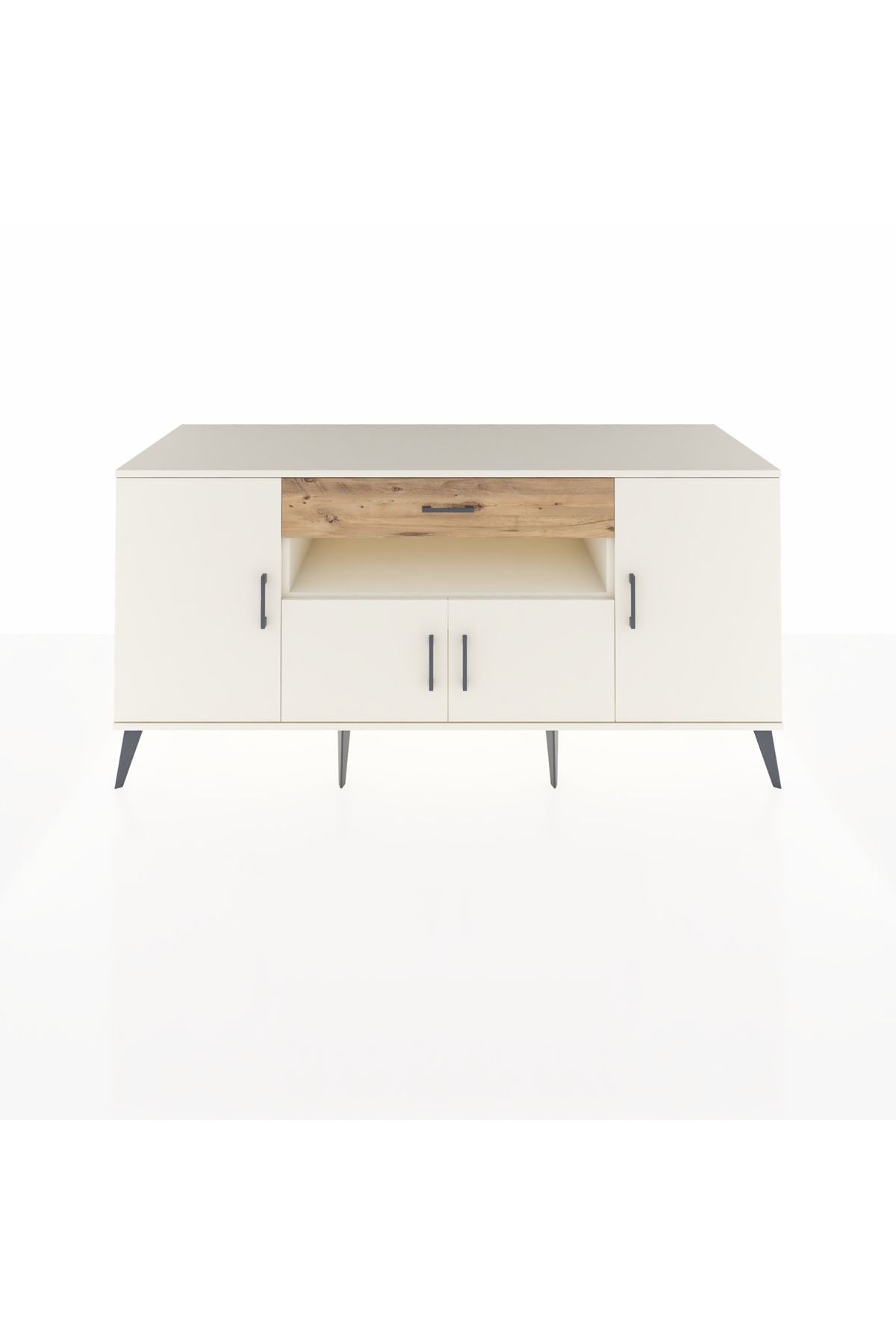 Kronos Konsol 3 Raflı Tek Çekmeceli 4 Kapaklı 176x59x83 - S610M035V06C