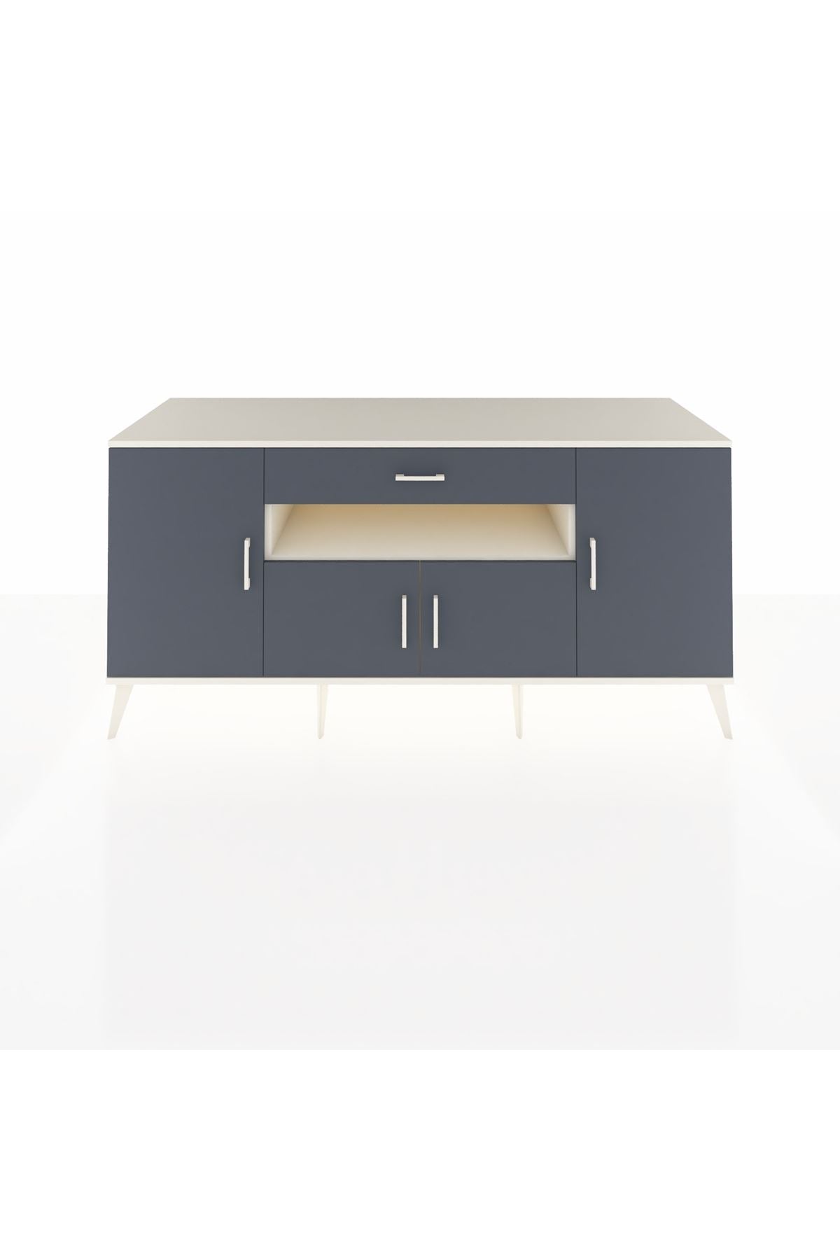 Kronos Konsol 3 Raflı Tek Çekmeceli 4 Kapaklı 176x59x83 - S610M035V08C