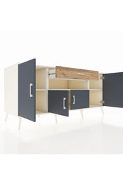 Kronos Konsol 3 Raflı Tek Çekmeceli 4 Kapaklı 176x59x83 - S610M035V09C